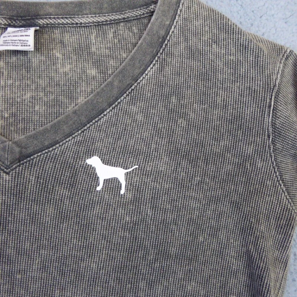 Victoria’s Secret Shirt Women’s XS Gray Oversize Cropped Pull Over Thermal